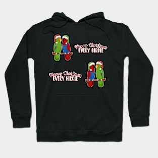 Funny Eclectus Merry Christmas Every birdie Hoodie